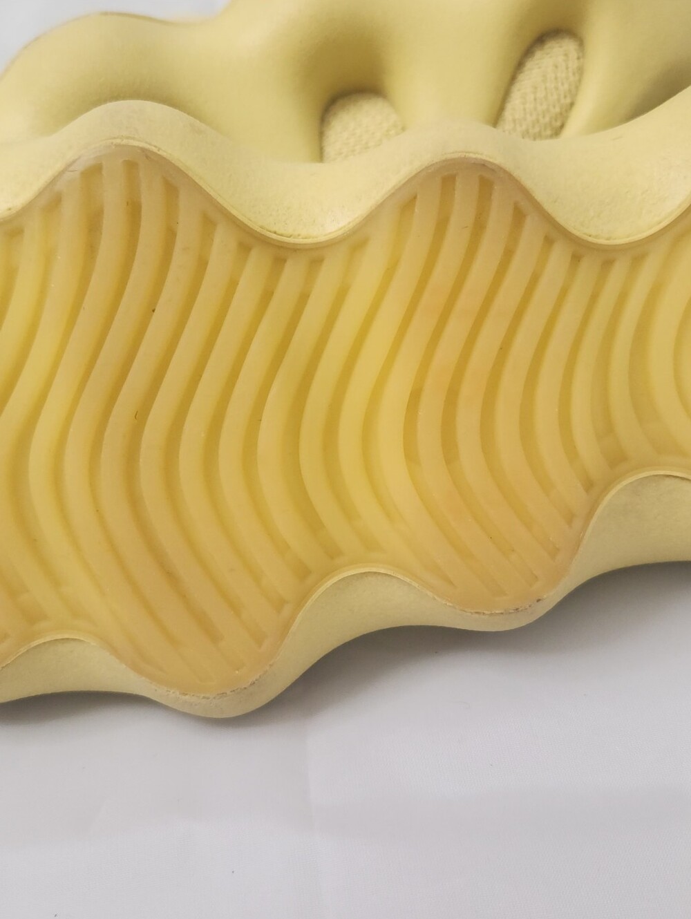 Adidas Yeezy 450 Sulfur Cream Yellow Mesh Athletic Sneakers - Picture 5 of 11